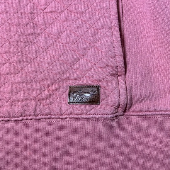 L.L. Bean Women's Quilted Quarter-Zip Pullover Pink Size Small - Picture 2 of 10